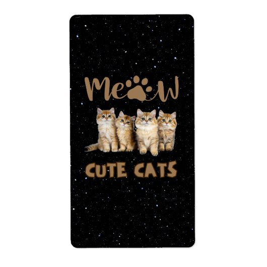 Cute Cats Etiket (Voorkant)