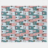 Cute Cats Fleece Blanket (Voorkant (Horizontaal))