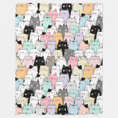 Cute Cats Fleece Blanket (Voorkant)