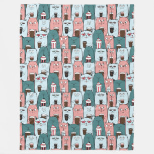 Cute Cats Fleece Blanket Deken
