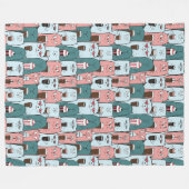 Cute Cats Fleece Blanket Deken (Voorkant (Horizontaal))