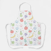 Cute Cats & Fruits Pattern Apron | Fun Kitchen  Schort (Voorkant)