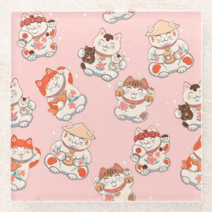 Cute Cats Glass Onderzetter