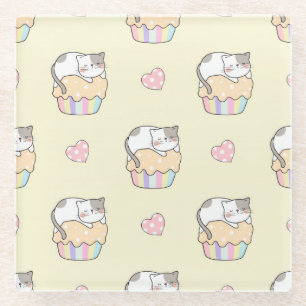 Cute Cats Glazen Onderzetter