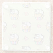 Cute Cats Glazen Onderzetter (Achterkant)