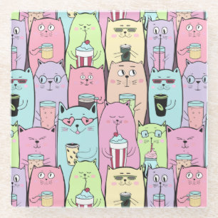 Cute Cats Glazen Onderzetter