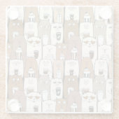 Cute Cats Glazen Onderzetter (Achterkant)