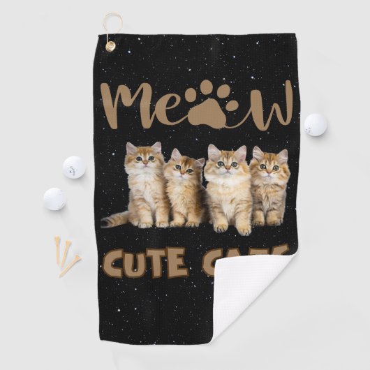 Cute Cats Golf Serviette (En situation)