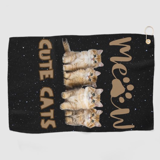 Cute Cats Golf Serviette (Horizontal)