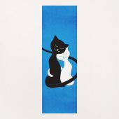 Cute Cats in Love Blue Cat Lover Yogamat (Voorkant)