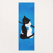 Cute Cats in Love Blue Cat Lover Yogamat (Achterkant)