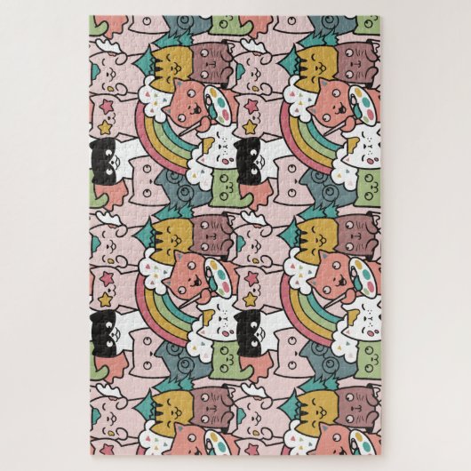Cute Cats Jigzaag Puzzle Legpuzzel (Verticaal)