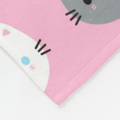 Cute Cats & Kawaii Kittens (roze) Fleece Deken (Hoek)