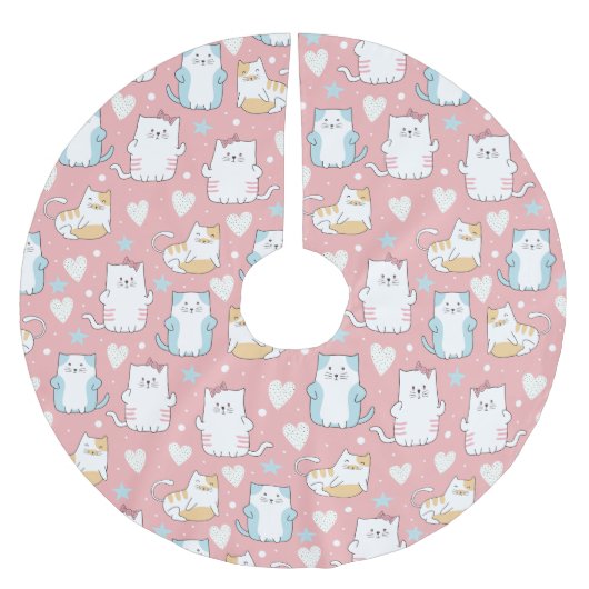 Cute Cats Kerstboom Rok (Voorkant)