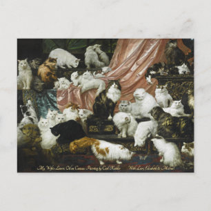 Cute Cats Kittens  Fine Art op maat gemaakt Briefkaart