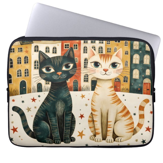 Cute Cats  Laptop Sleeve (Voorkant)