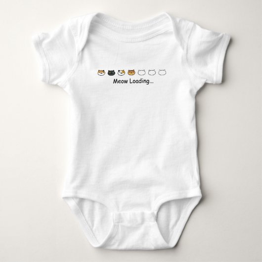 Cute Cats Loading with Meow Loading text T-shirt (Voorkant)