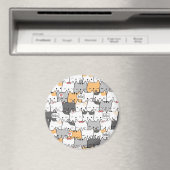 Cute Cats Magneet (Insitu (Vaatwasser))