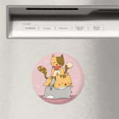 Cute Cats Magnet Magneet (Insitu (Vaatwasser))