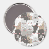 Cute Cats Magnet Magneet (Voorkant / Achterkant)