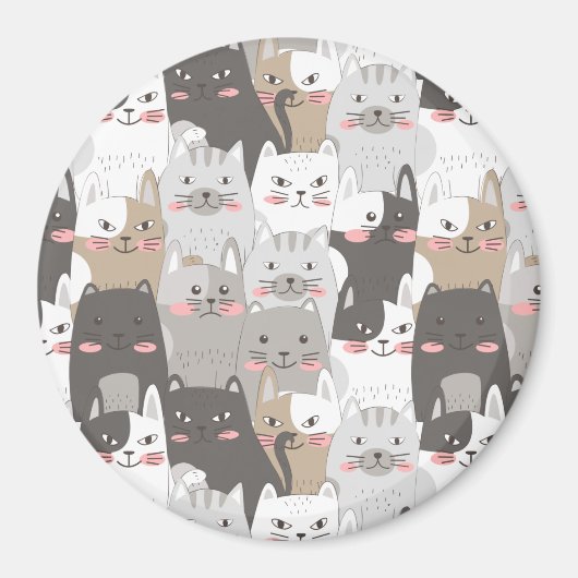 Cute Cats Magnet Magneet (Voorkant)