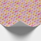 Cute Cats met liefhebbende harten Cadeaupapier (Hoek)