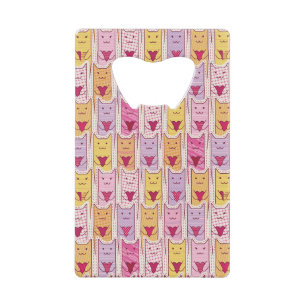 Cute Cats met liefhebbende harten Kredietkaart Flessenopener