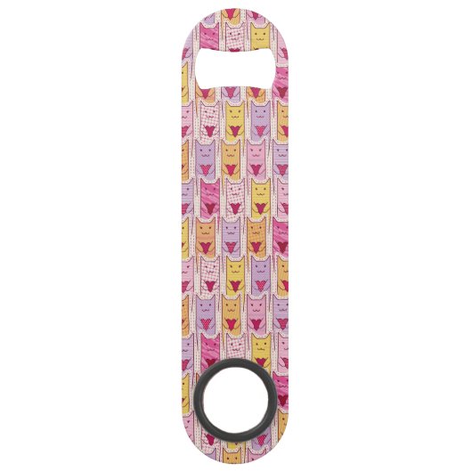 Cute Cats met liefhebbende harten Speed Flessenopener (Voorkant)