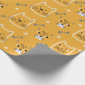 Cute Cats Modern Patroon Cadeaupapier (Hoek)