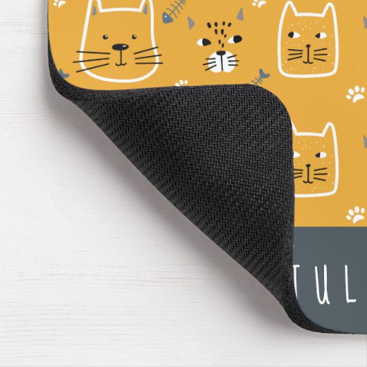 Cute Cats Modern Personalized Patroon Muismat (Hoek)