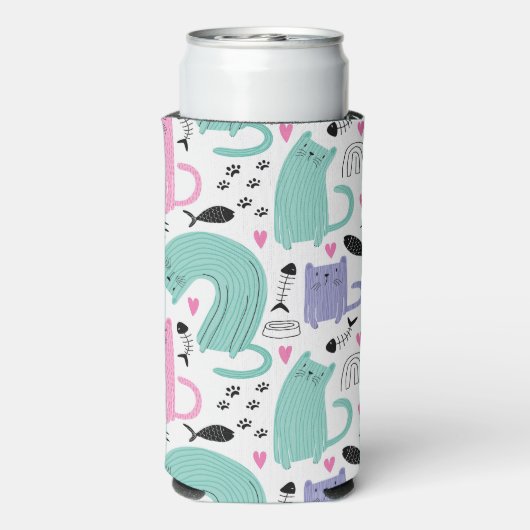 Cute Cats Pattern (Seltzer Achterkant)