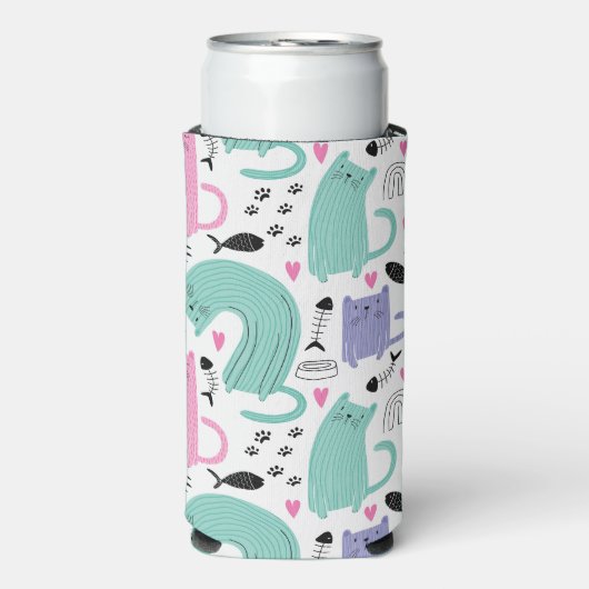 Cute Cats Pattern (Seltzer Voorkant)