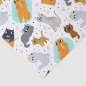 Cute cats Pattern Birthday for Cats Tissuepapier (Detail)
