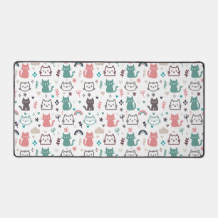 Cute Cats Pattern Bureaumat