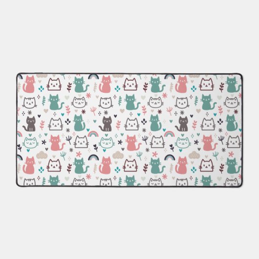 Cute Cats Pattern Bureaumat (Voorkant)