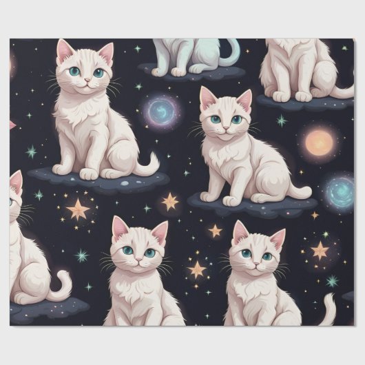 Cute Cats Pattern Cadeaupapier (Vlak)