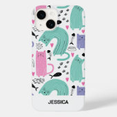 Cute Cats Pattern Case-Mate iPhone Case (Achterkant)
