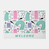 Cute Cats Pattern Deurmat (Voorkant)