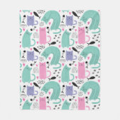 Cute Cats Pattern Fleece Deken (Voorkant)
