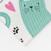Cute Cats Pattern Fleece Deken (Hoek)