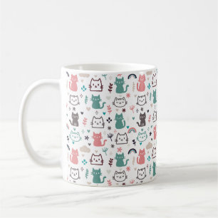 Cute Cats Pattern Koffiemok