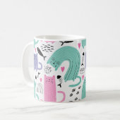 Cute Cats Pattern Koffiemok (Voorkant links)