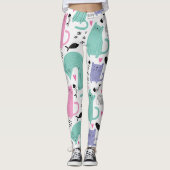 Cute Cats Pattern Leggings (Voorkant)