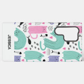 Cute Cats Pattern Samsung Galaxy Hoesje (Achterkant horizontaal)
