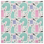 Cute Cats Pattern Stof (Swatch)