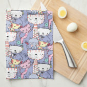 Cute Cats Pattern Theedoek (Quarter Fold)