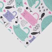 Cute Cats Pattern Tissuepapier (Detail)