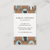 Cute Cats Pattern Visitekaartje (Achterkant)