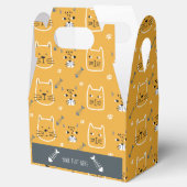 Cute Cats Personalized Modern Pattern Bedankdoosjes (Geopend)