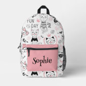 Cute Cats Persoonlijk Bedrukte Rugzak (Voorkant)